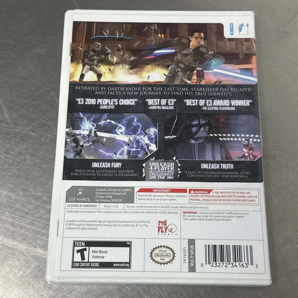 Star Wars:‎ The Force Unleashed II Nintendo Wii 2010 Case Manual